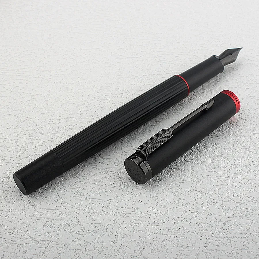 1pc JinHao 88 Black Metal Fountain Pen Titanium Black Men's Business EF/F/ Nib Office Gift Ink Pen