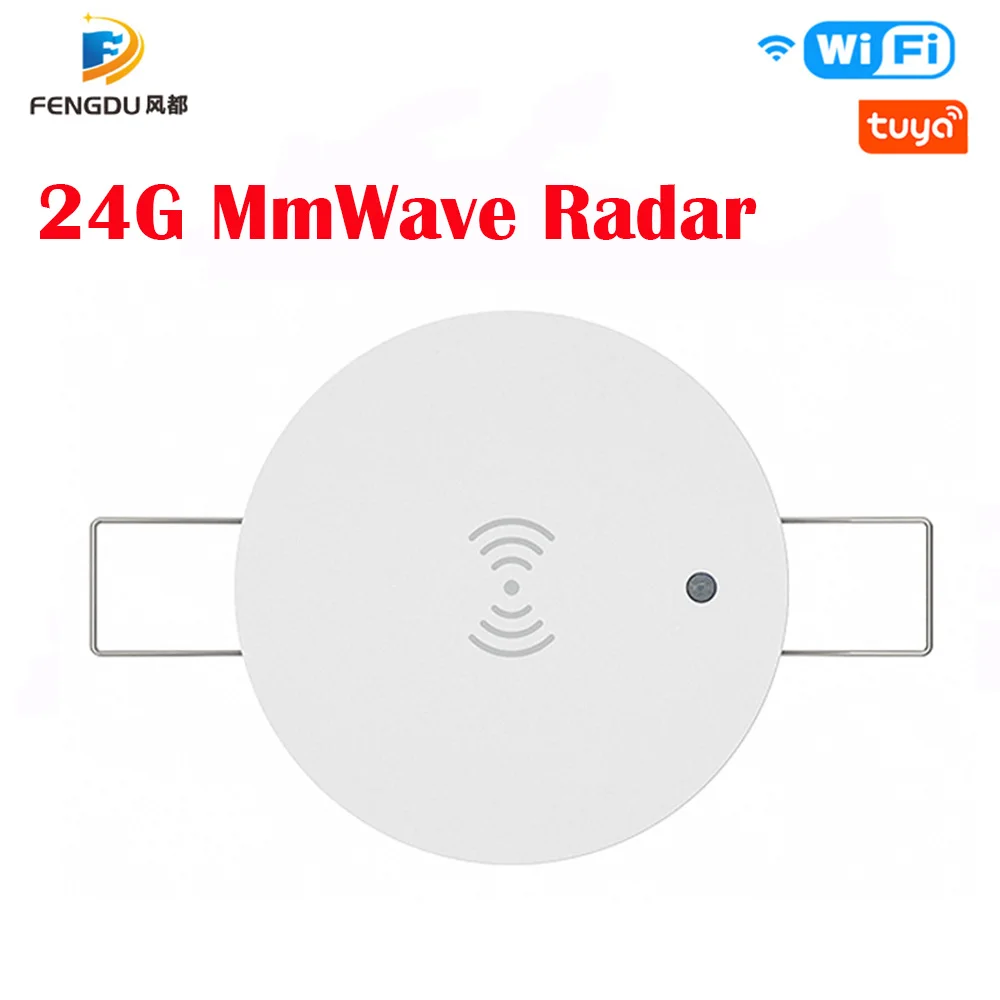 Tuya 24G MmWave Radar Smart Human Presence PIR Detector Radar Detection Energy Saving illumination Sensor Use For Side Ceiling