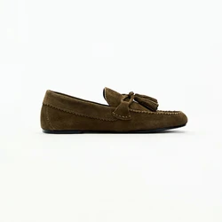 Designer Brand Flats Shoes New Soft Sole Tassel Bean Shoe Lazy Women's Single Shoes Casual Fringe Loafers 2025 Trend Mujer
