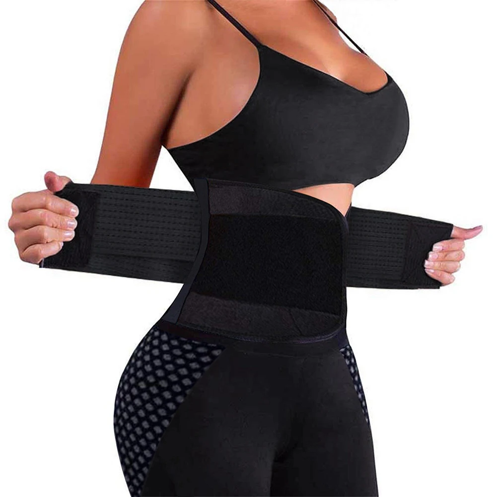 Unisex Black Maternity Recovery Belt Girdles Casual Four Seasons Adult Waist Trimmer with Sticker for Women Body Shaper