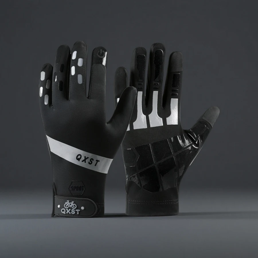 Radfahren Anti-slip Volle Finger Handschuhe Fahrrad Handschuhe Pad Männer Frauen Atmungsaktive Anti-shock Sport Handschuhe