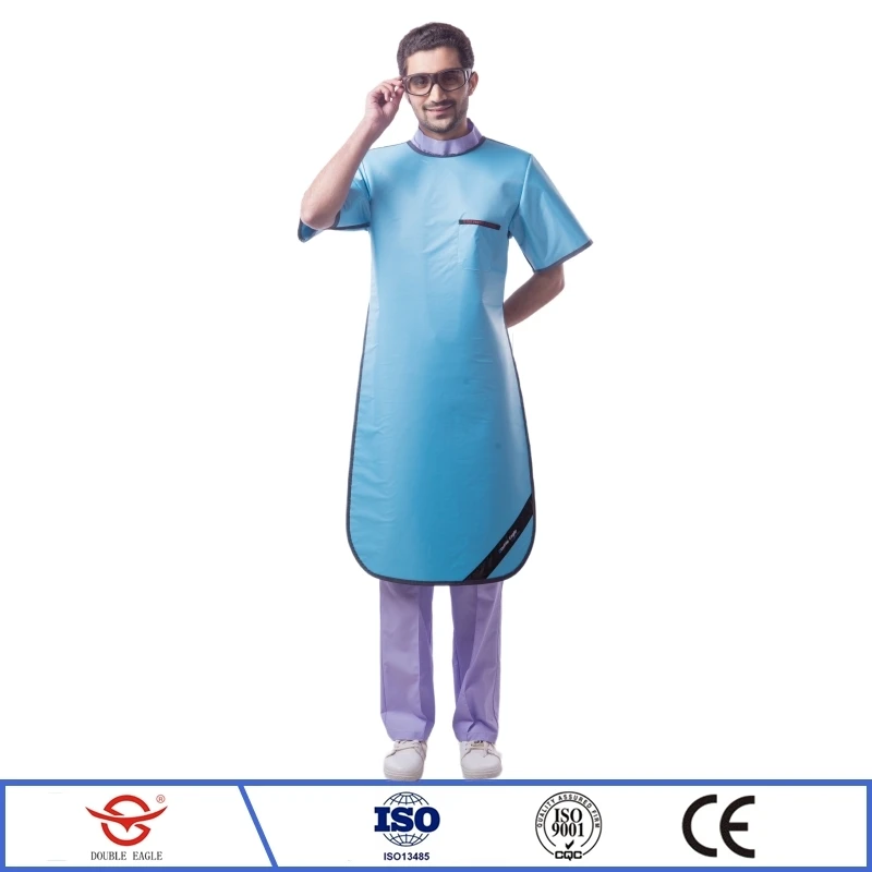 X-ray gamma ray protective 0.35/0.5mmpb super soft short sleeved lead apron laboratory radiological protection lead clothes
