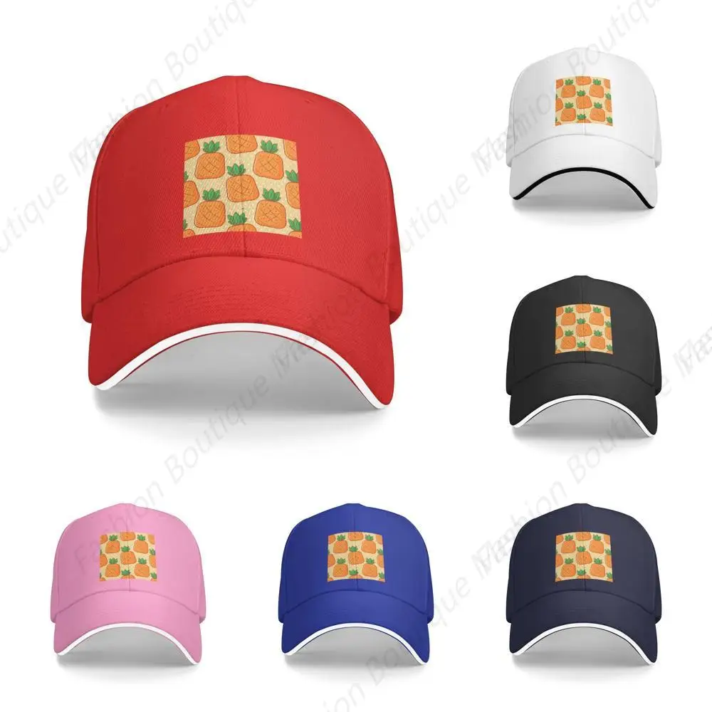 

Hot-selling Pineapple Fruit printing Hat Sandwich Caps Peaked Caps Trucker Hat Men Women Outdoor sport Sun Visor 