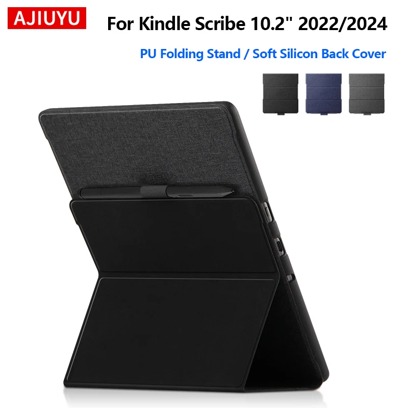 Fondina Smart Cover Con Supporto Per Amazon Kindle Scribe 10.2″ – PU+TPU, Con Portamatite, Antiurto