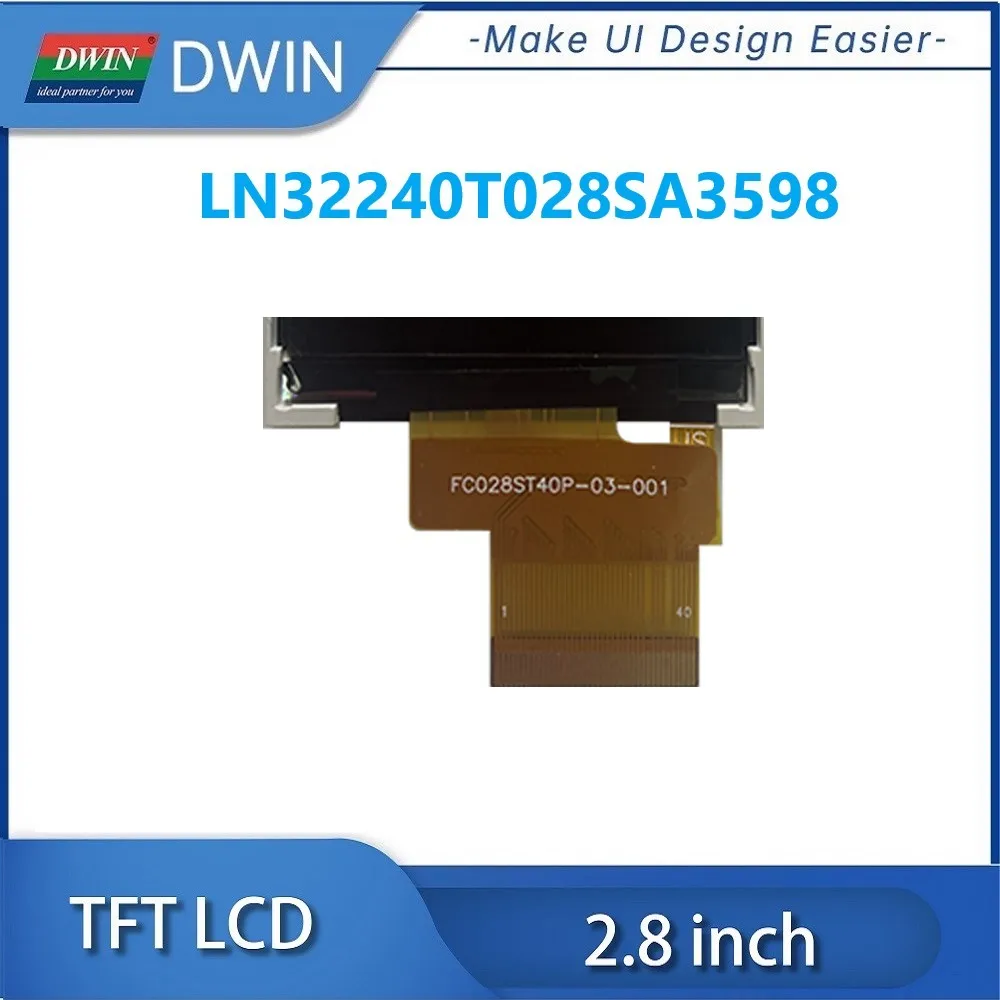 Imagem -04 - Dwin-módulo Resistivo do Toque do Lcd 2.8 Polegadas 350nit 240x320 Rgb 18bit Stm32 Esp32 Ln32240t028sa3598