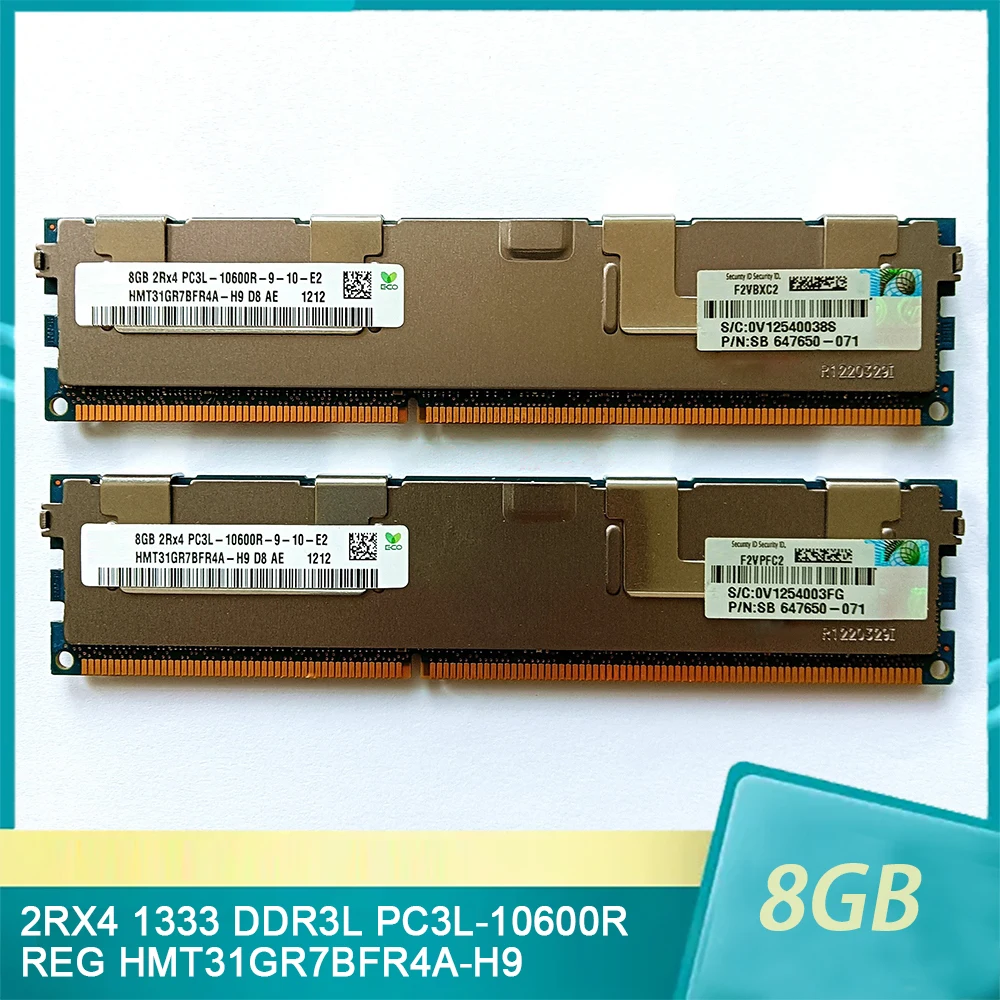 

1 шт. для SK Hynix RAM 8GB 8G 2RX4 1333 DDR3L PC3L-10600R REG HMT31GR7BFR4A-H9 Memory