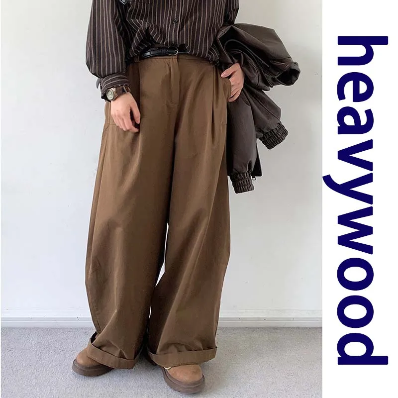 

Мужские легкие Y2k винтажные коричневые мешковатые брюки-карго Koraen Harajuku, костюмные брюки, офисные повседневные брюки, мужские широкие рабочие брюки