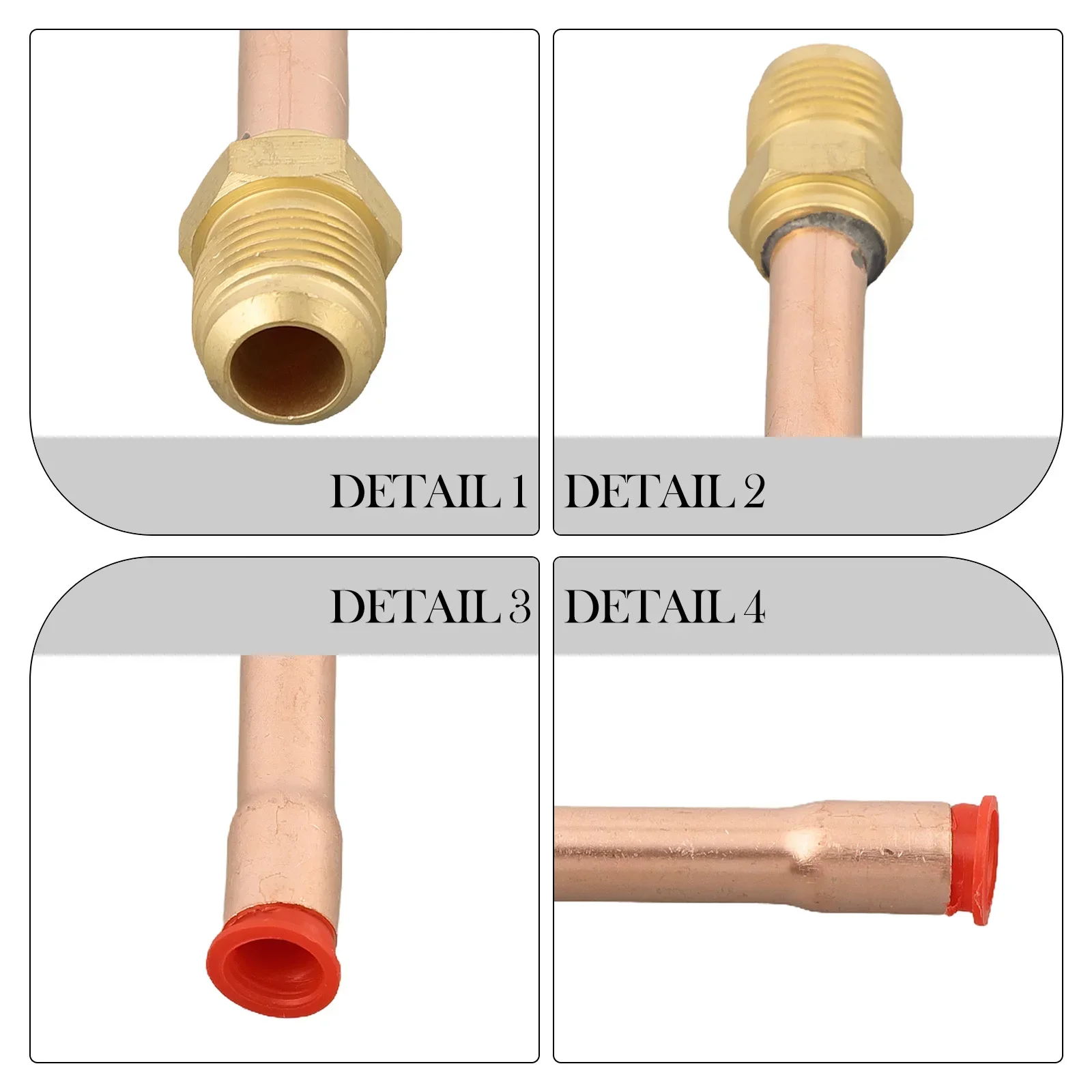 Adaptador de cabezal de soldadura de tubo de cobre con latón forjado, adaptador de ajuste de aire acondicionado de alta calidad, 1/4, 3/8, 5/8, 1/2, 3/4