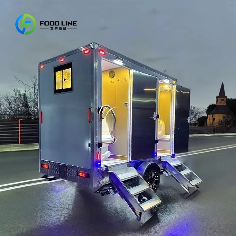 Portable Luxury Bathroom Outdoor Mobile Restroom Toilet Trailer Camping Shower Room Customized Multi Scene