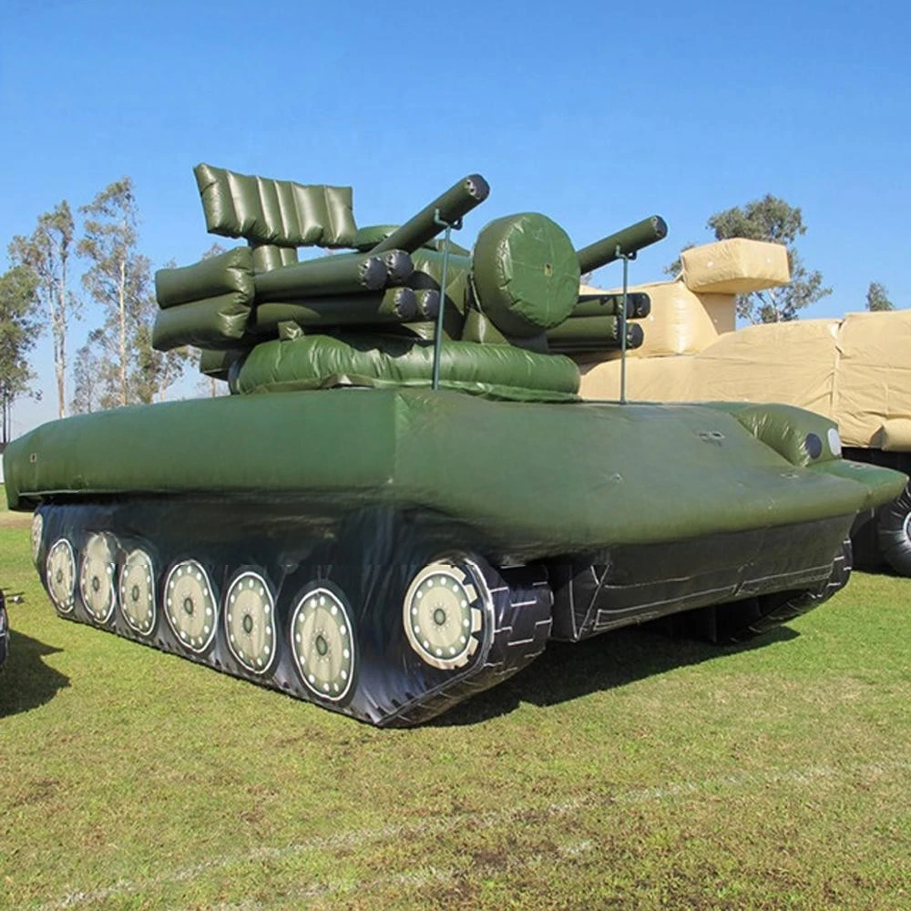 Tailor - made Titans! Custom - made Large Inflatable Tank Models - Ideal for Outdoor Event Decor, Army Decoys, and Military - th