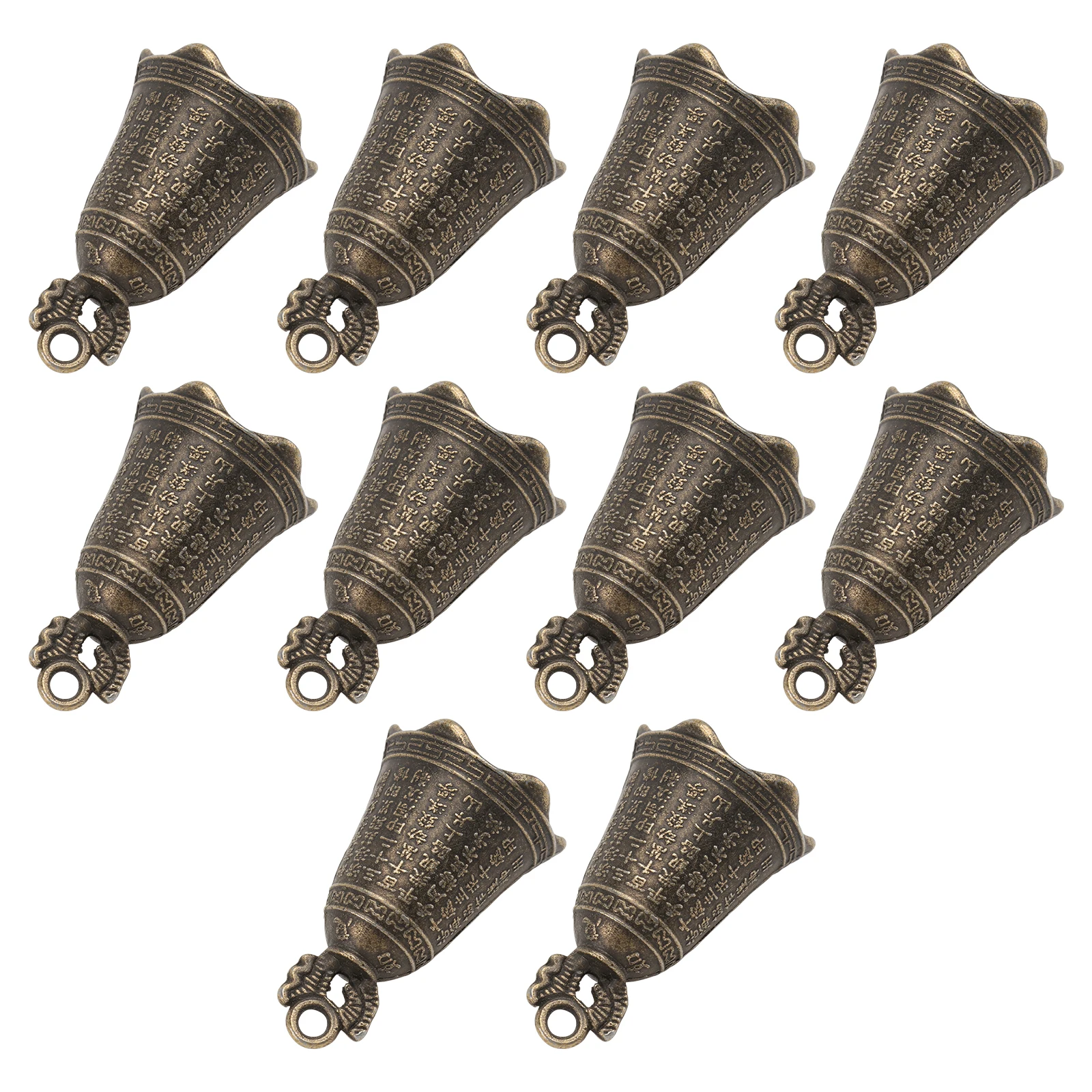 

10pcs Vintage Bells 3 7x2 3cm Retro Decorative Hanging Accessories Christmas Gifts DIY Wind Chime Materials