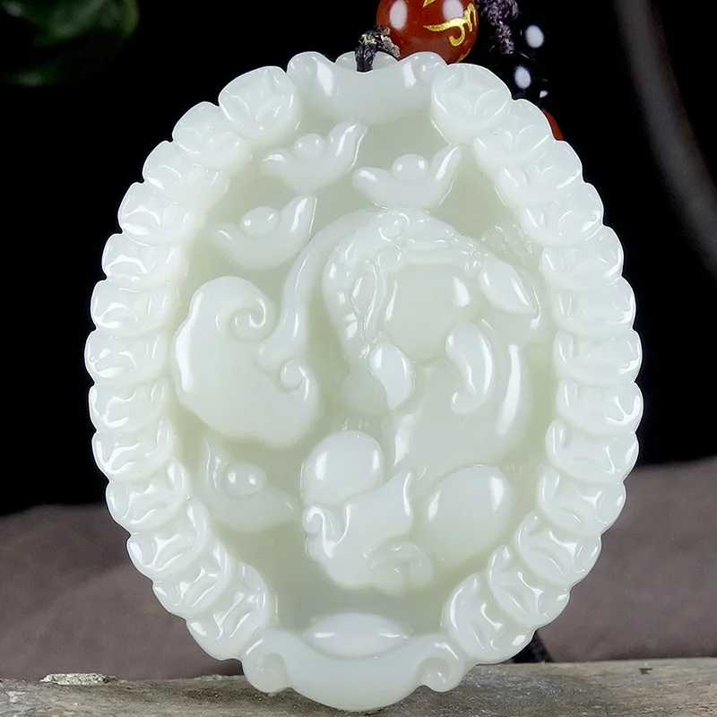 Pendant, Hotan Jade Money String, Ruyi Pixiu, Fashionable And Versatile