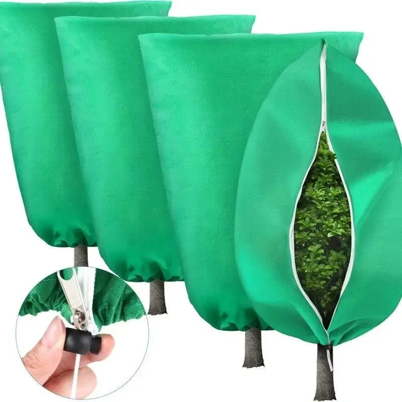 Plant Cold Proof Cover Insulation Cloth Bag Garden Flower Antifreeze Cover Christmas Tree Storage Bag with Zipper Holiday Decor