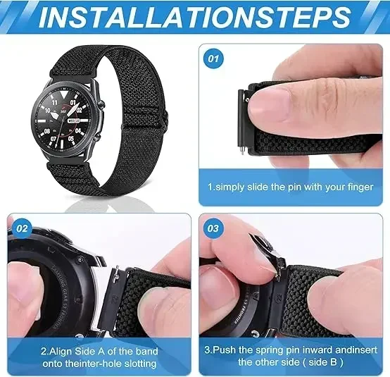 20mm 22mm cinturino in nylon per HUAWEI WATCH GT5 4 3 46mm cinturino Garmin Venu3 cinturino di ricambio cinturino Amazfit GTR 4 3 cinturino Correa