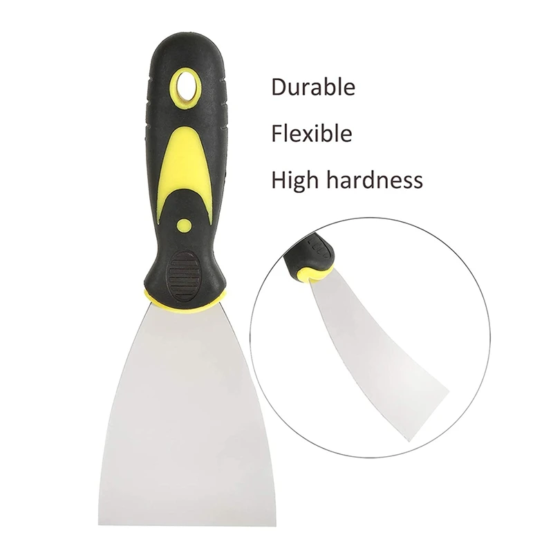 Set di coltelli per mastice in acciaio inossidabile da 6 pezzi Set di strumenti per raschietto per mastice raschietti per cartongesso per la casa strumenti di pittura per decorare fai da te