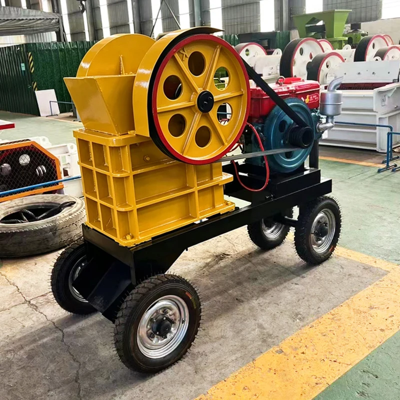 Portable Small Mobile Jaw Crusher Diesel Powered For Rock Crushing Mining Site Durable High Efficiency