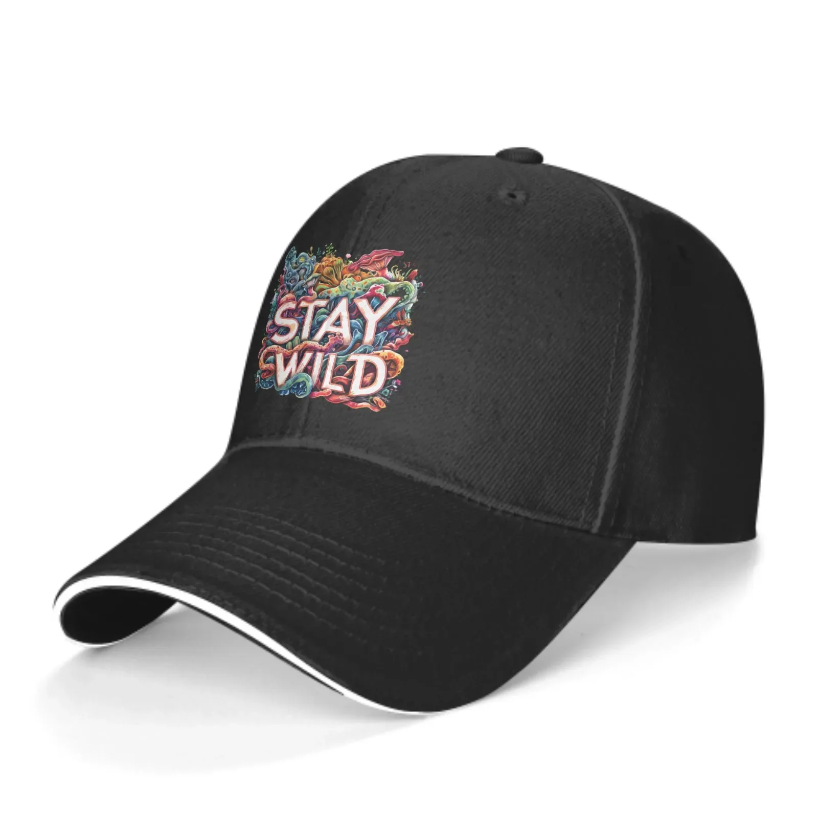 Stay Wild Baseball Cap Sandwich Duck Tongue Hat Spring Summer for Men Women Fashion Daily Sports Travel