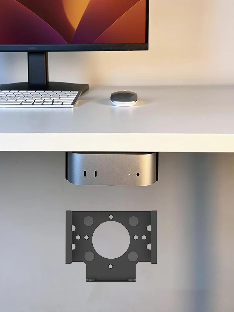 

Metal Mount Holder Bracket Monitor Mount Holder Wall Mount Stand for Mac Mini M4/M4 Pro 2024