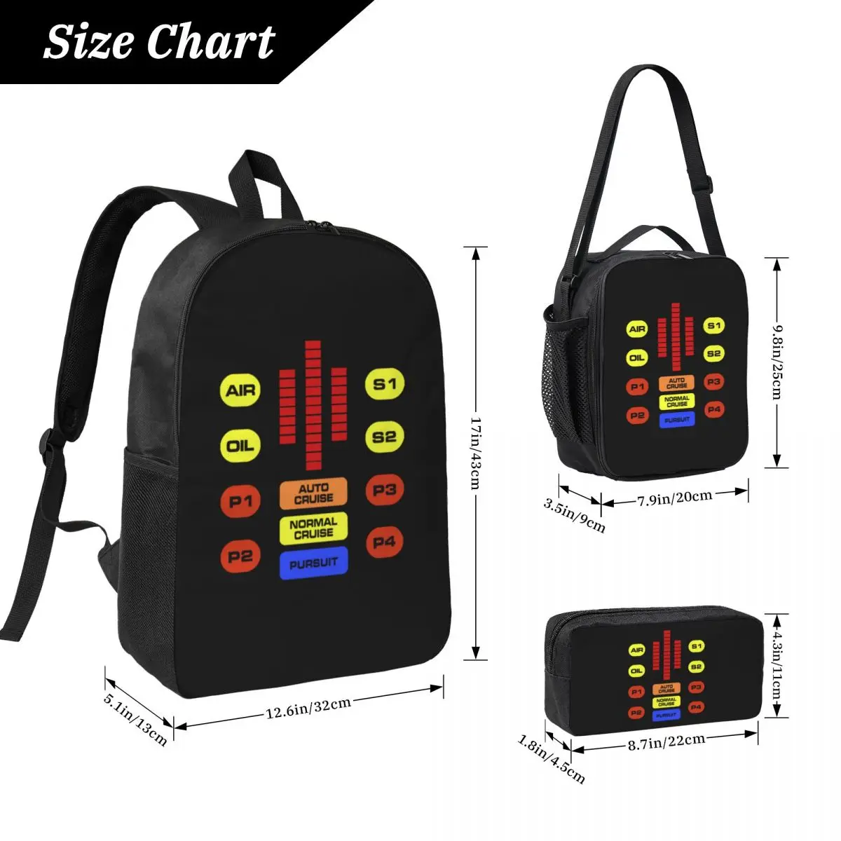 Kitt Voice Box Knight Rider Backpack Student BookBag School Bag Laptop Shoulder Bags 3ps Insulated Lunch Bag Pencil Case - view 2