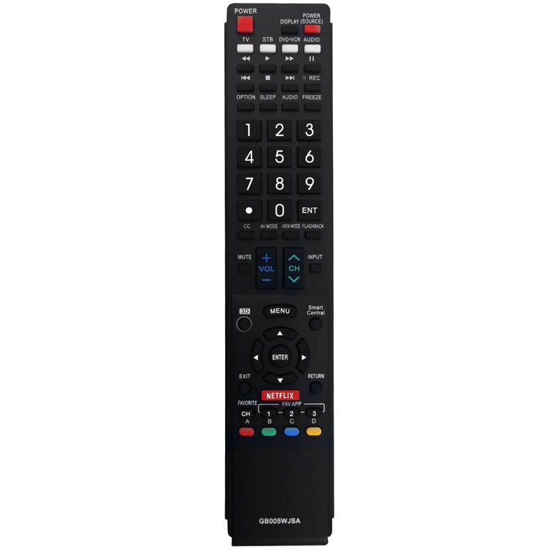 Télécommande en plastique noir pour Sharp réveiller OS TV, GB005WJSA, GB004WJSA, Revenus 935WJSA, Revenus 890WJSA, GBSpringWJSA, Télécommande, 1 Pc