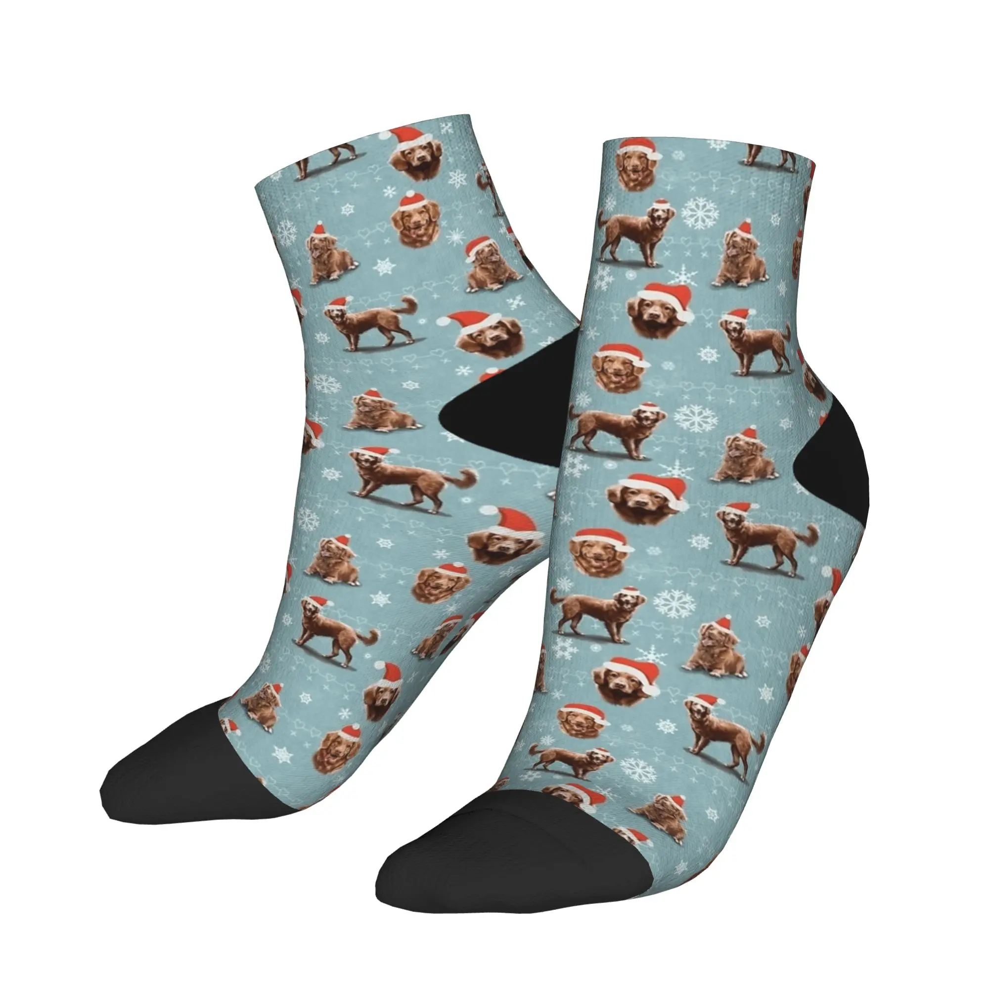 عيد الميلاد نوفا سكوتيا بطة Tolling المسترد الكلب الكاحل الجوارب عدم الانزلاق جودة لينة الجري الجوارب للزوجين الربيع جورب #1