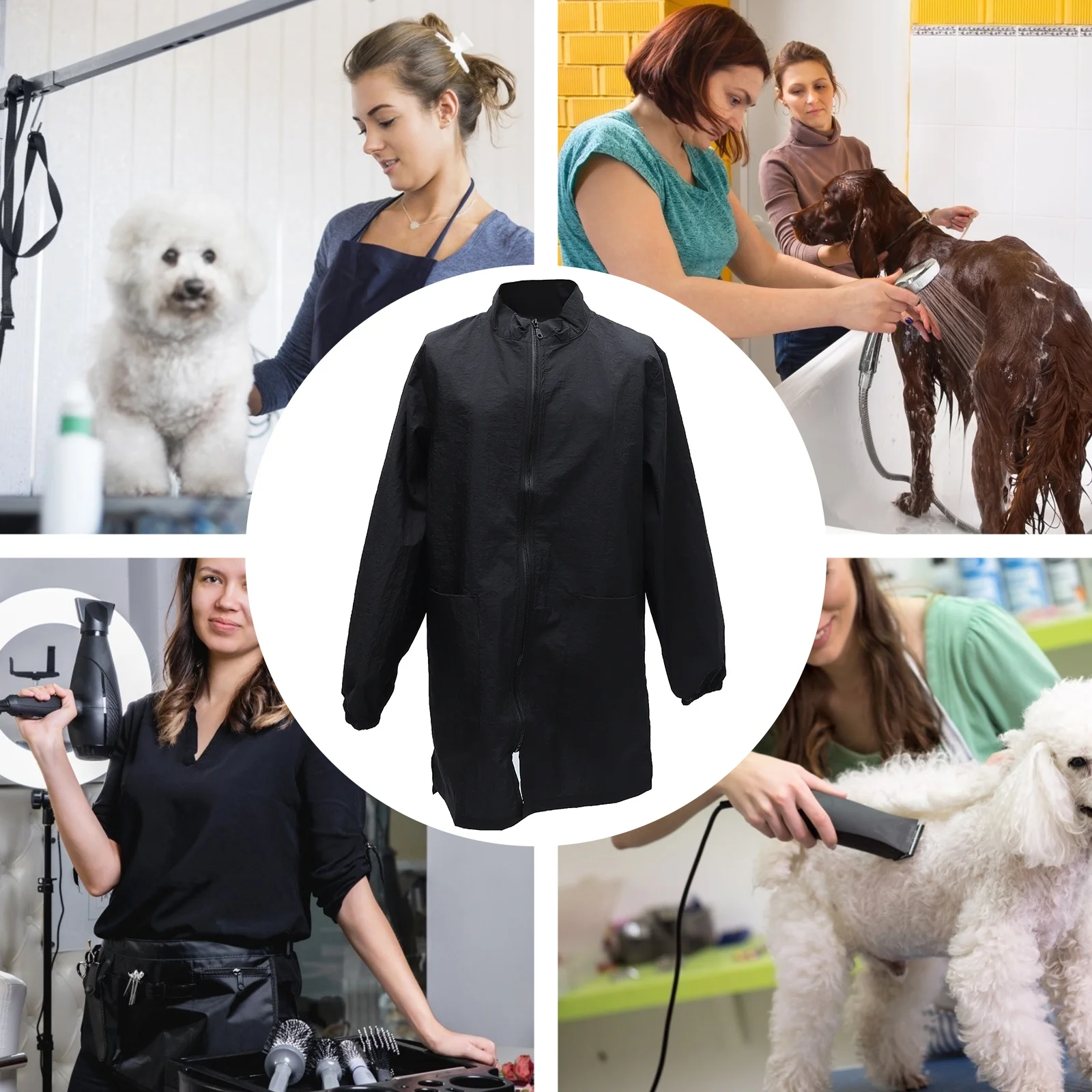 

Waterproof Pet Cosmetologist Clothes Grooming Salon Apron Workwear Barber Shop Uniform Durable Nylon Protective Dog Accessories