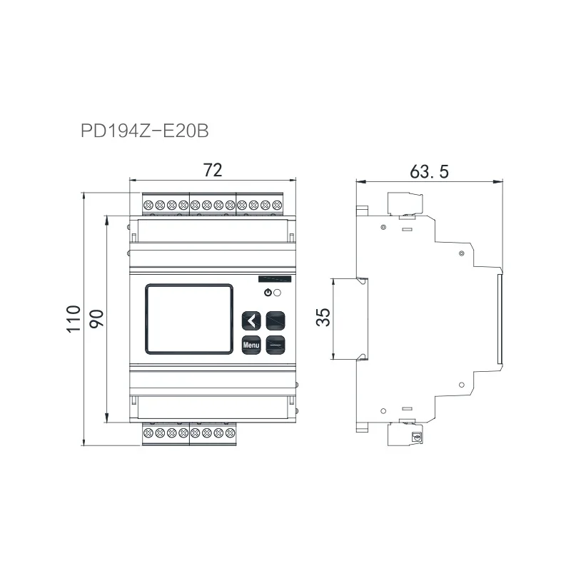 Jiangsu Sifel PD194Z-E20 Rail Mounted Intelligent Energy Efficiency Monitoring Terminal Multifunctional Power Instrument