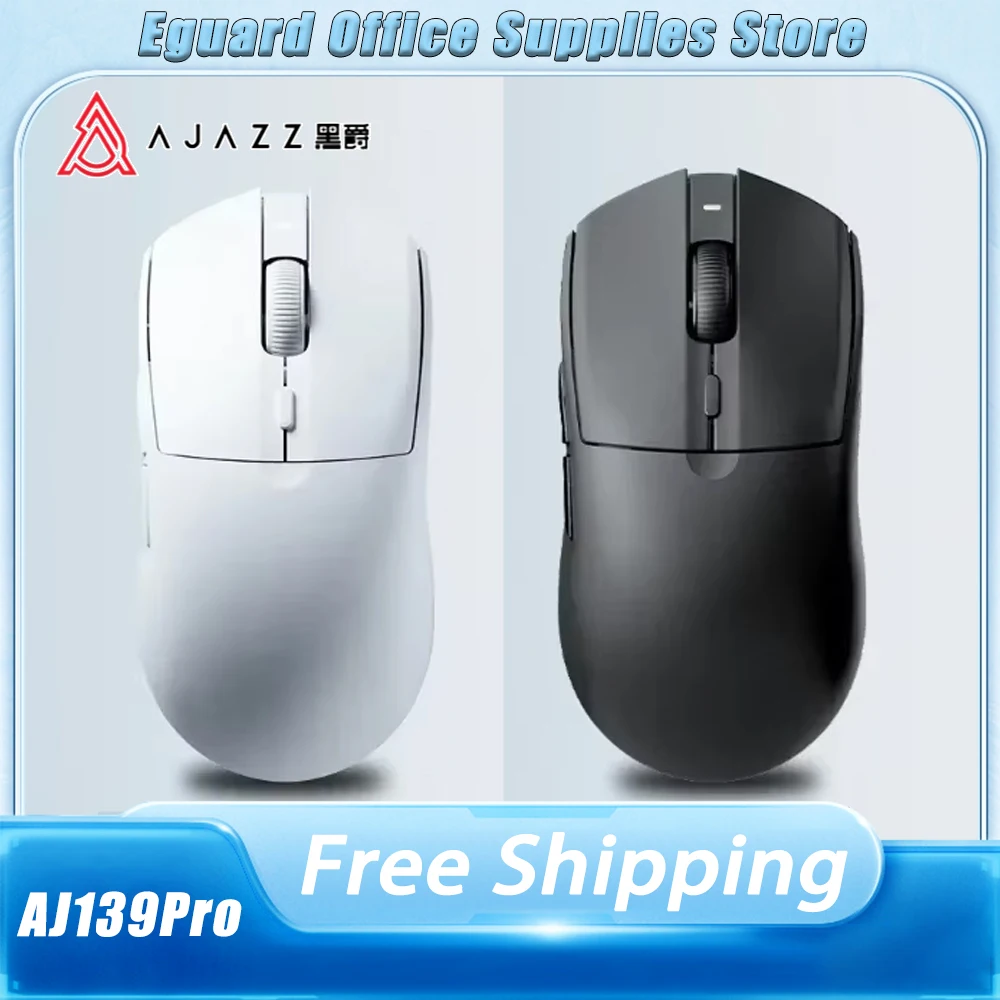 

Беспроводная мышь Ajazz AJ139 Pro 4K PAW3395 Nordic 52840 Чип 2,4G FPS 65 г Легкая игровая мышь Индивидуальные мыши ПК Геймер Подарки