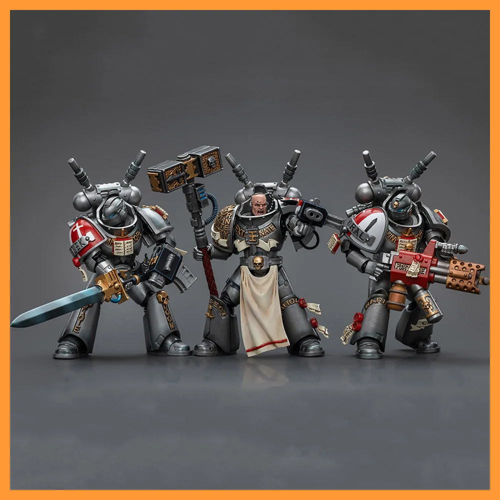 JOYTOY JT8964 JT8971 JT8988 1/18 Warhammer 40K Grey Knights Interceptor 3 People Squad 12cm Soldier Model for Fans Collection