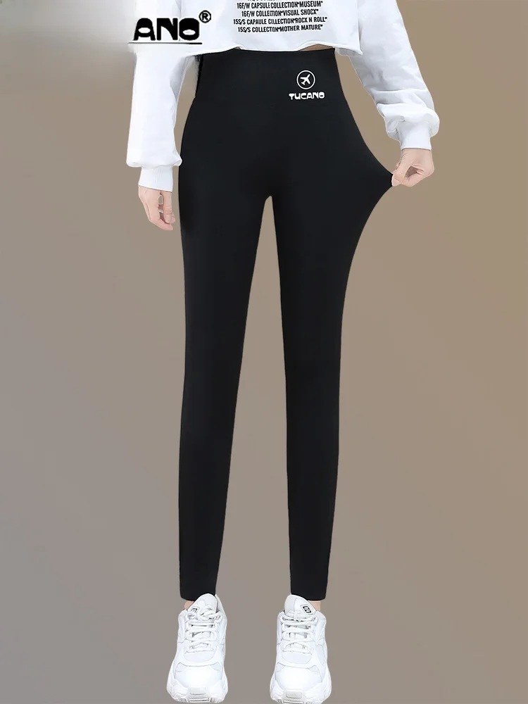 

Женские брюки для йоги с высокой талией, весенне-осенние, с узором под кожу акулы, с эффектом утяжки живота и подтяжки ягодиц, утягивающие брюки-капри