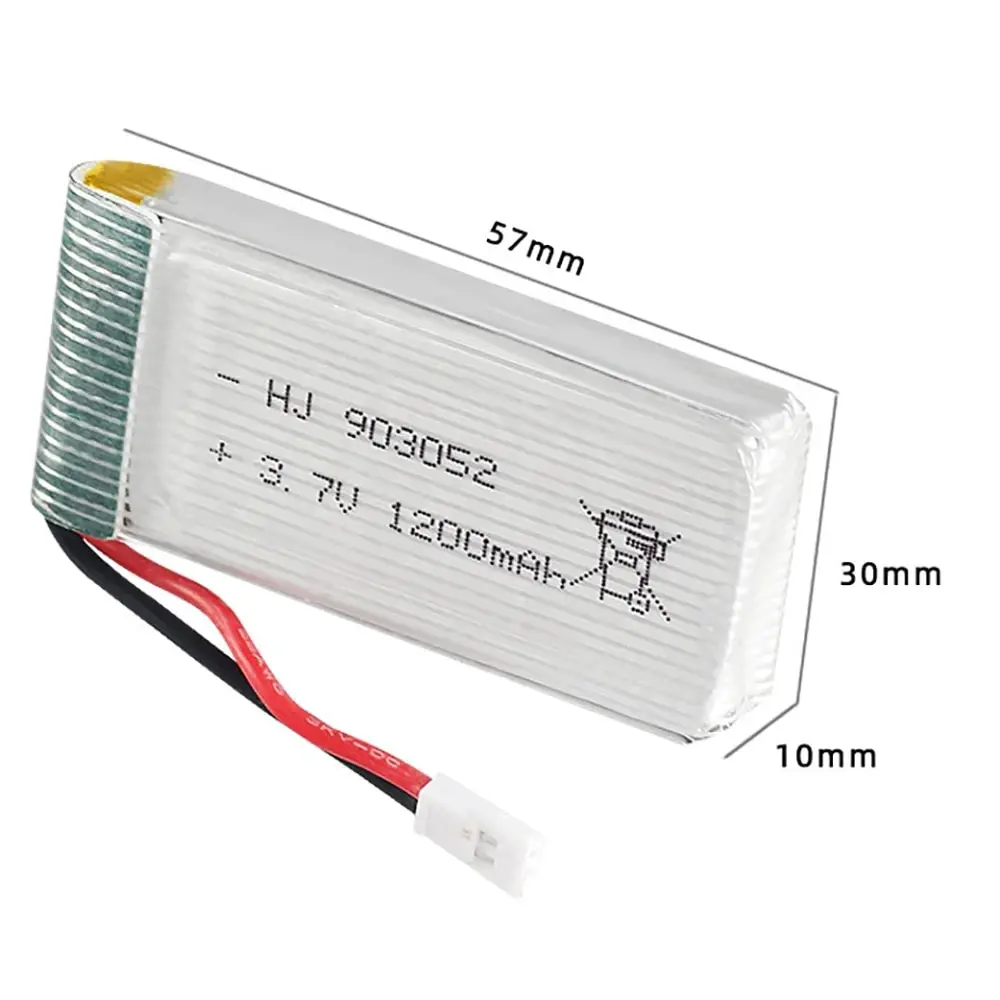 5 sztuk/partia 3.7V 1200mAh903052 Bateria Lipo XH2.54 Wtyczka i ładowarka Lipo do Syma X5SW X5SC X5C JJRC H5P RC Drone Quadcopter Części