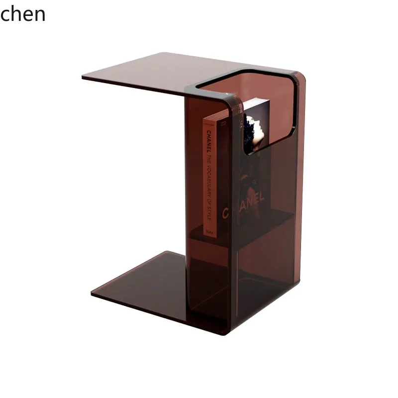 YFY  side table sofa small side  light luxury living room bay window coffee table bedroom transparent corner table