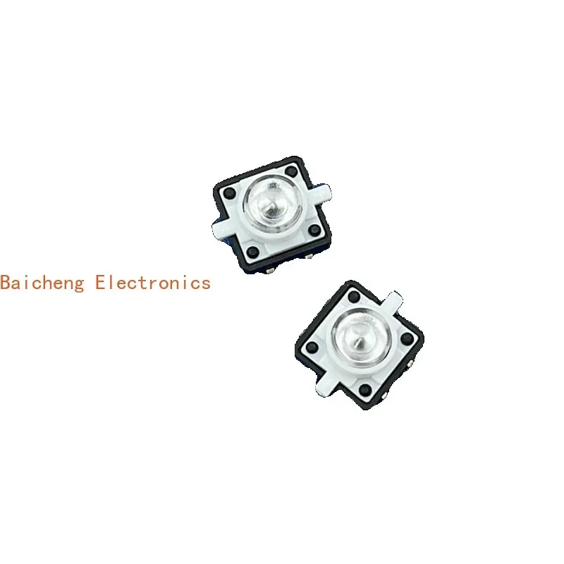 20PCS Light touch switch with light 12x12x7.3MM with green light button  straight insertion 6-pin