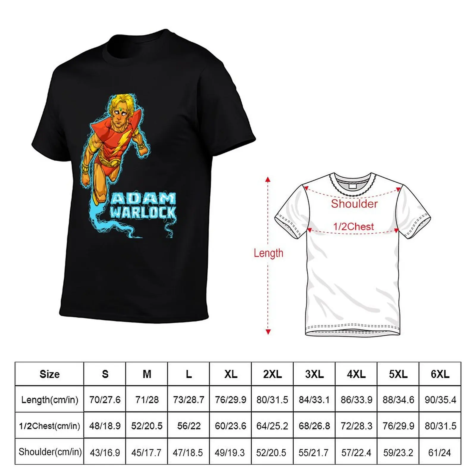 Adam Warlock T-Shirt, Summer Casual Cotton Tee, Oversized Streetwear Tops, Vintage Graphic Print, Loose Fit Short Sleeve
