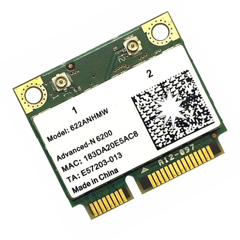 Centrino Advanced-N 6200 622ANHMW 6200AGN half Mini PCI-E 300Mbps dual band 2.4G/5GHZ WIFI Wireless card