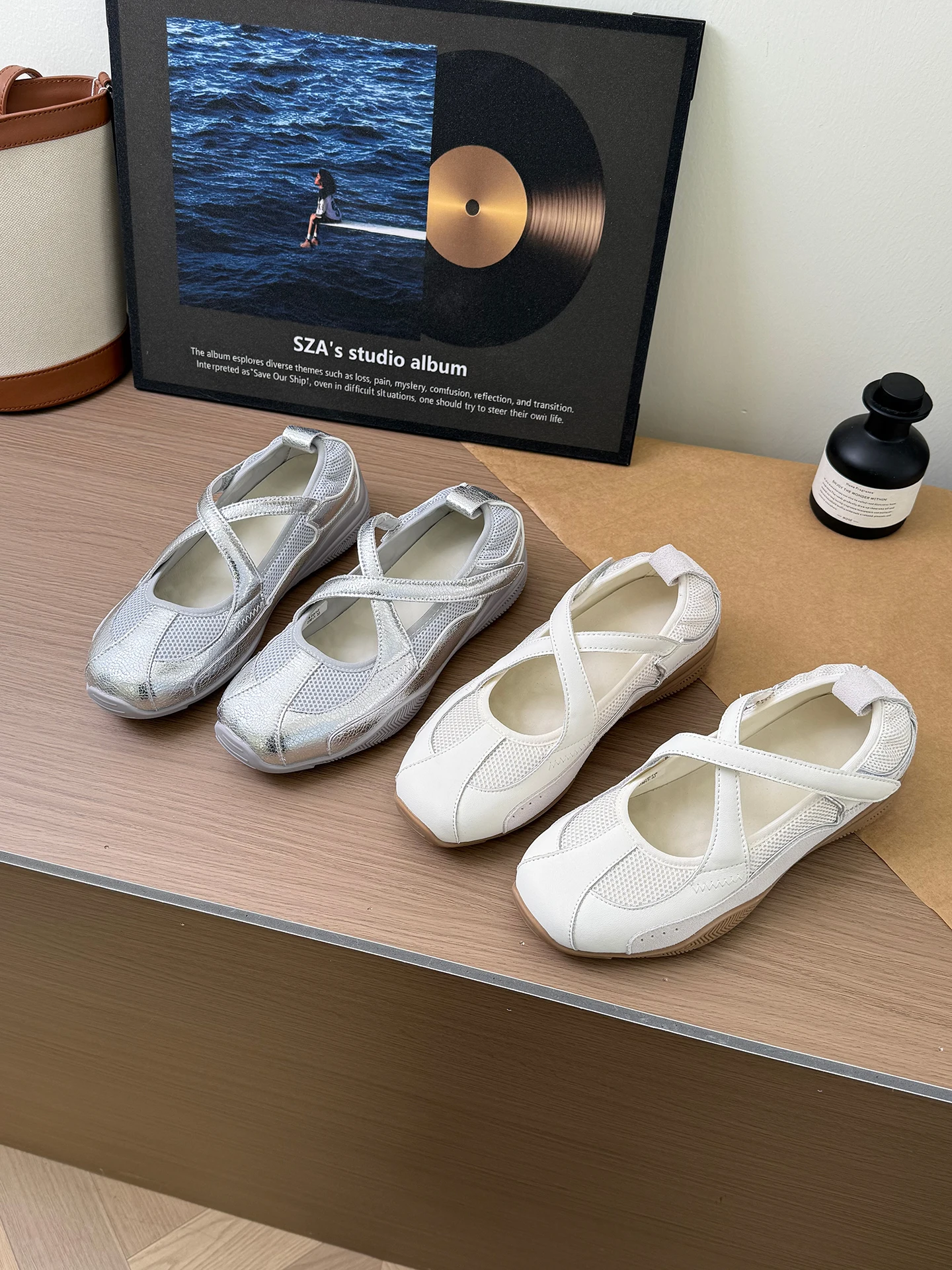 leather-mesh-thick-heel-ballet-dancing-shoes-women's-spring-summer-new-cross-thin-strap-magic-stick-sports-deqin-shoes