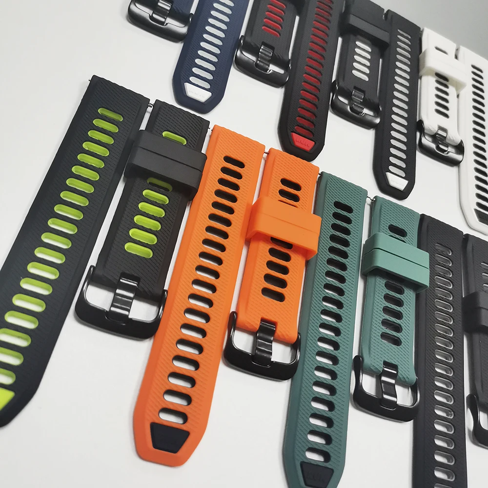 22 مللي متر حزام رياضي لـ TicWatch Pro 3 Ultra GPS/LTE أشرطة ساعات اليد لـ TicWatch GTH 2/GTX/S2/E2/GTW/Pro X/Pro 2021 سوار السيليكون