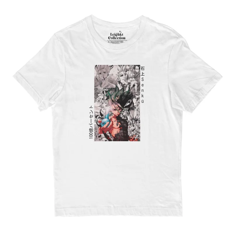 Dr. Stone Senku 100%B Anime Shirt 『Cotton Spandex』 T-shirt