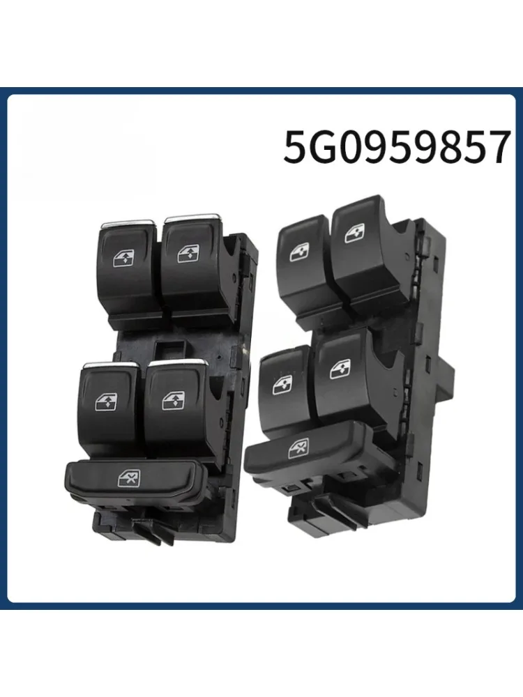 5G0959857D/5G0959857C pour Seat Leon Chrome interrupteur de lève-vitre principal pour VW Golf MK7 Passat B8 Tiguan Touran