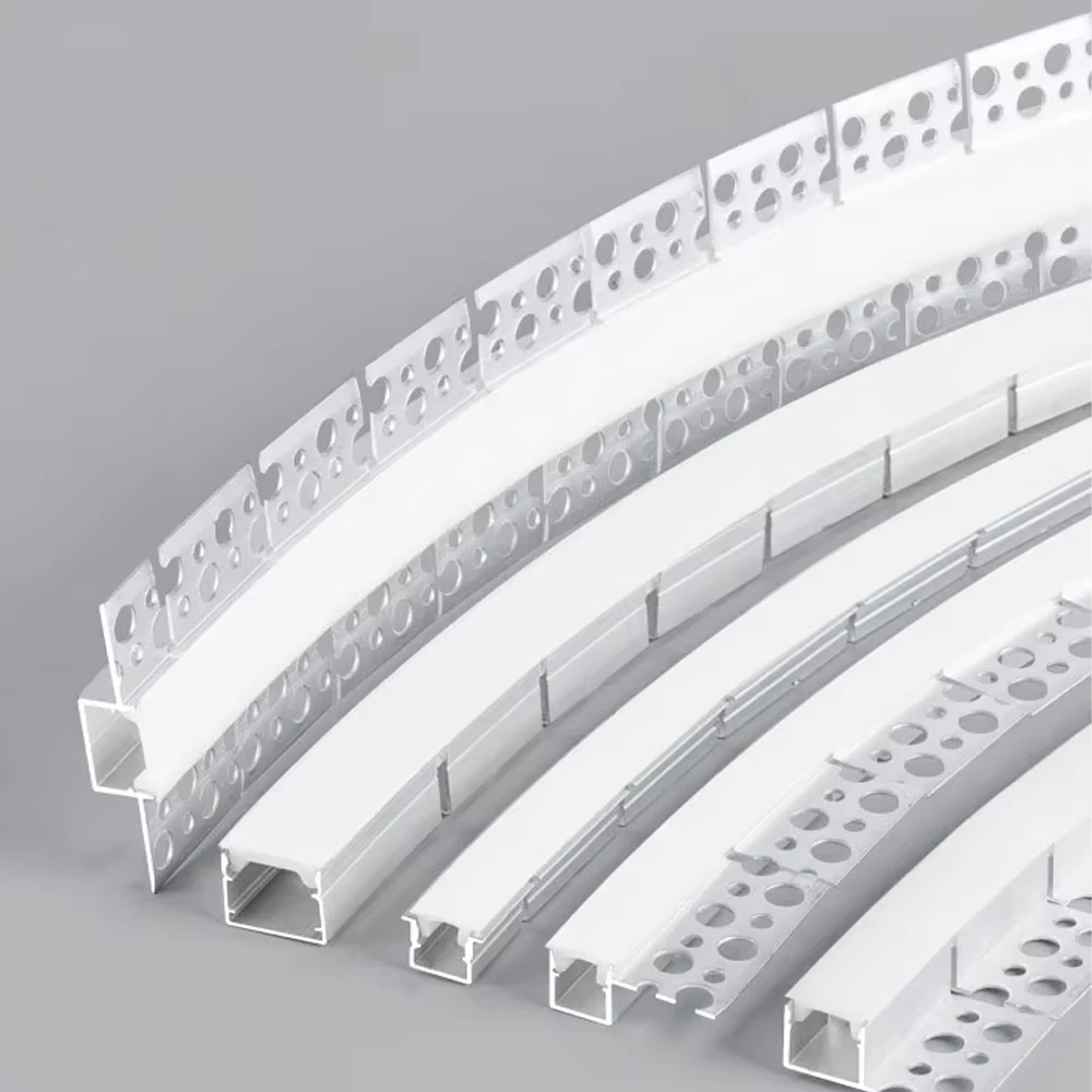 10 Pack 1M Bendable LED Aluminum Profile Flexible LED Channel Diffuser Curved Linear Light Bar Ceiling Indoor Decor Lighting
