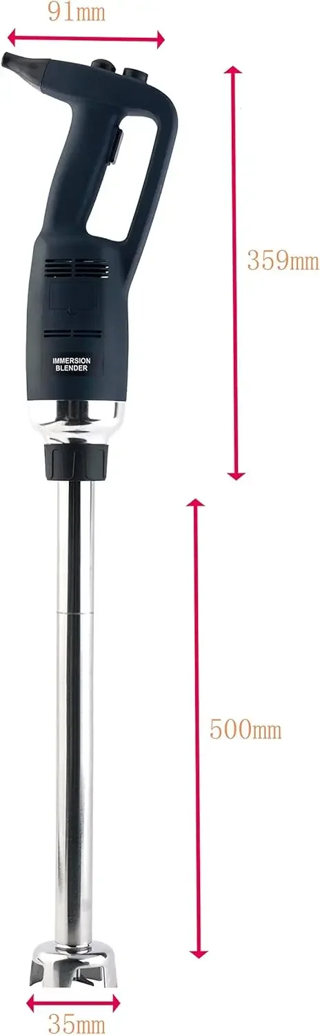 침수 믹서기 휴대용 믹서기, 속도 조절 가능, 스테인리스 스틸, 상업용 H용 식품 등급 샤프트, 20 인치, 500W