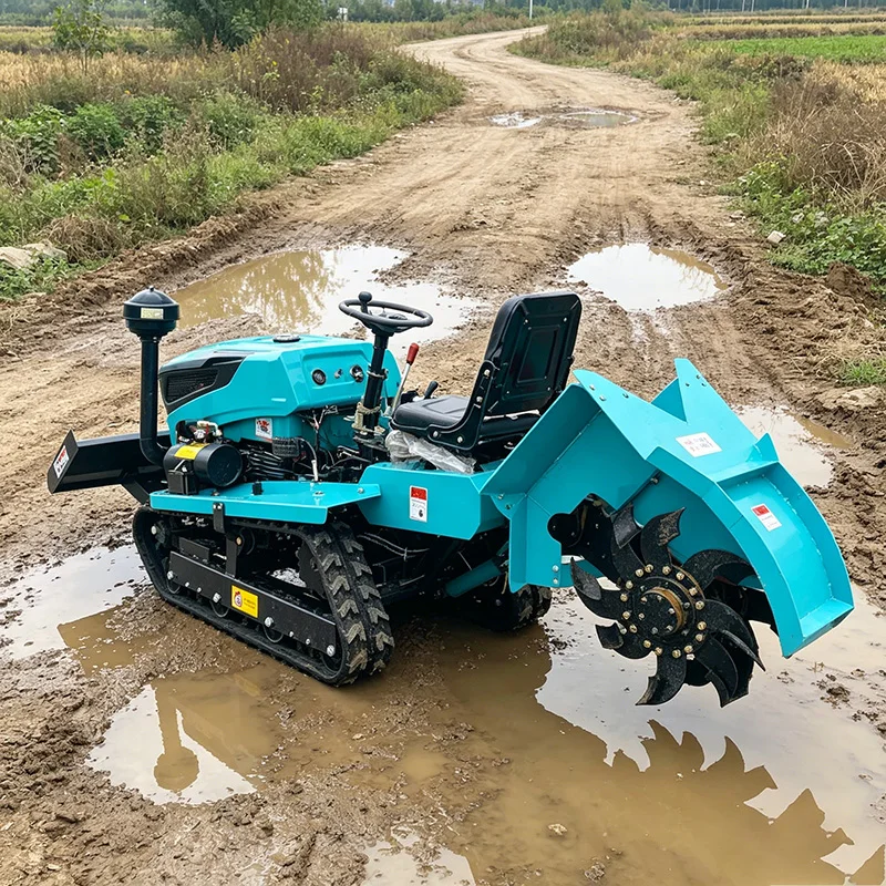 

Индивидуальный мини-культиватор для повышения эффективности гусеничных роторных культиваторов и самоходных плужных тракторов