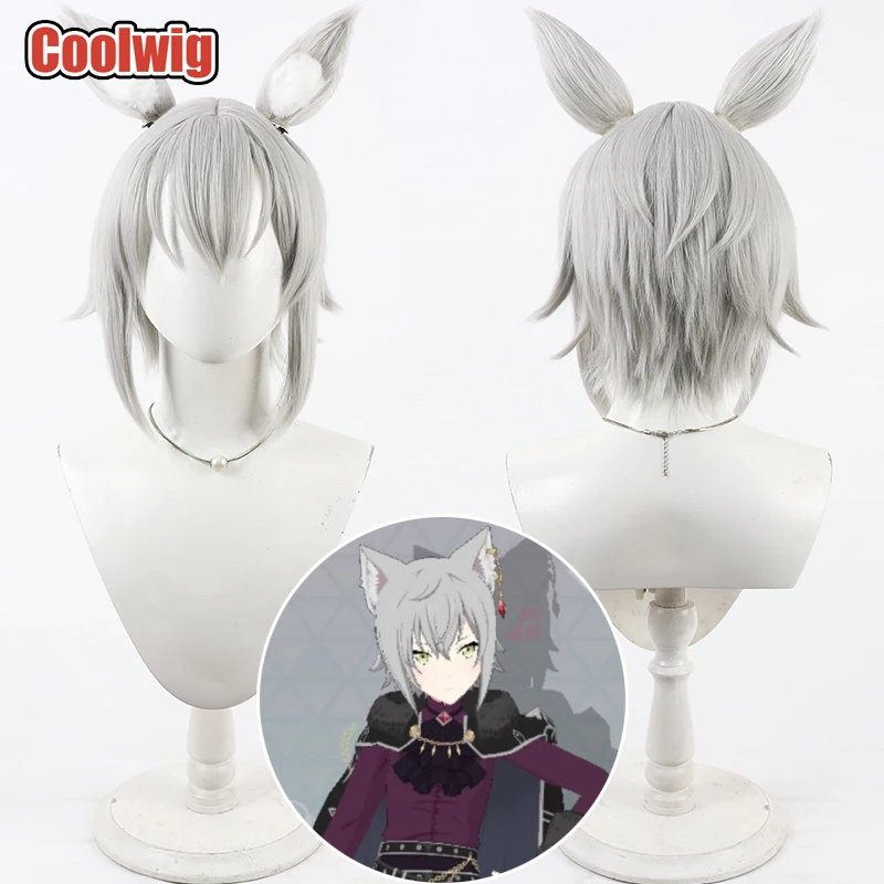 

Coolwig Synthetic Hair Hinomori Shiho Cosplay Wigs Project Sekai: Colorful Stage feat. 30cm Silver White Wig Heat Resistant