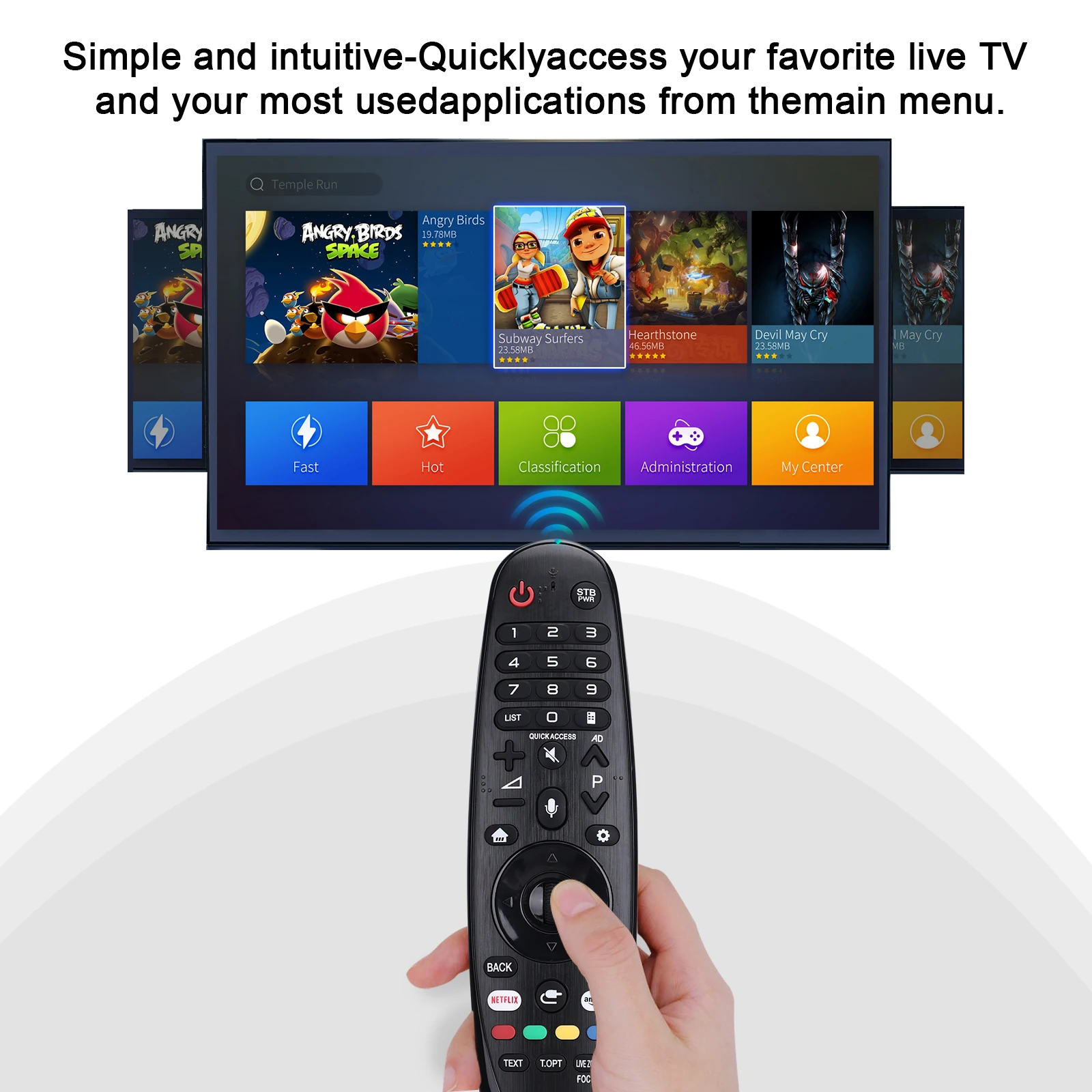 Adequado para controle remoto de voz Bluetooth LG