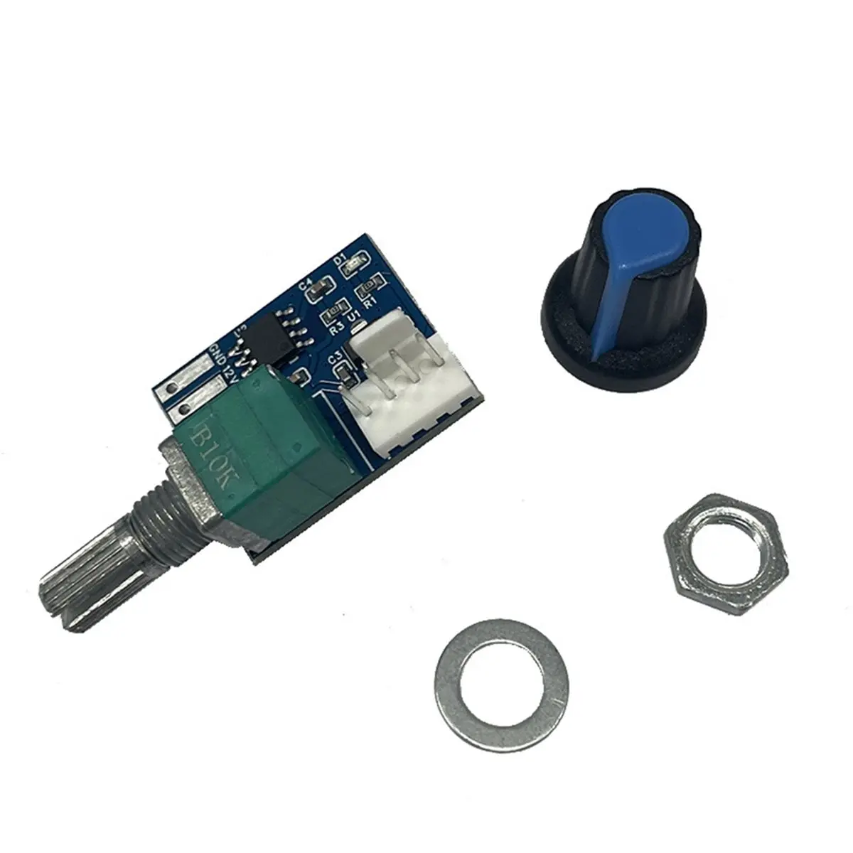 AAAE PWM Fan Speed Controller 12V Single Channel 4 Pin Low Power Mute for Computer Case Fans Without Cable