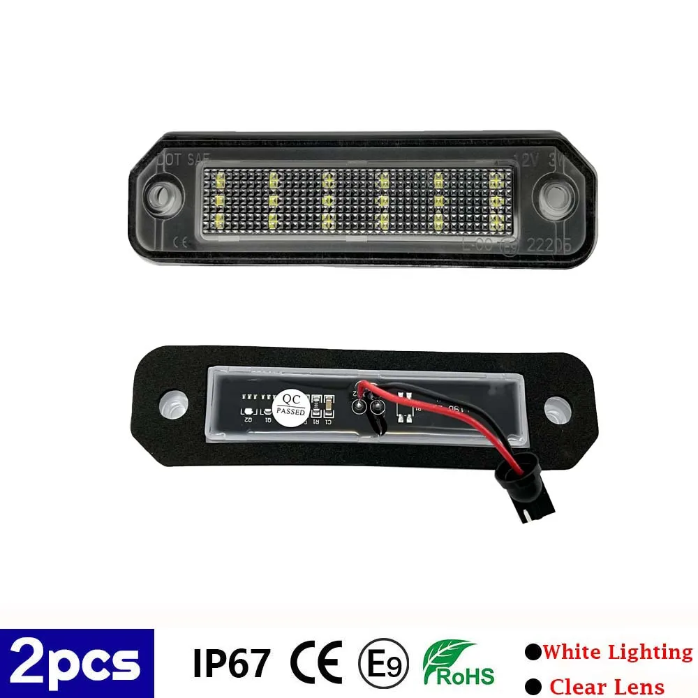 車のナンバープレート用の明るい白色のLEDライト,ナンバープレートランプ,トランクテールライト,ホンダシビックej,ek,ek3,CR-X,integra,sol,93-97, 2個
