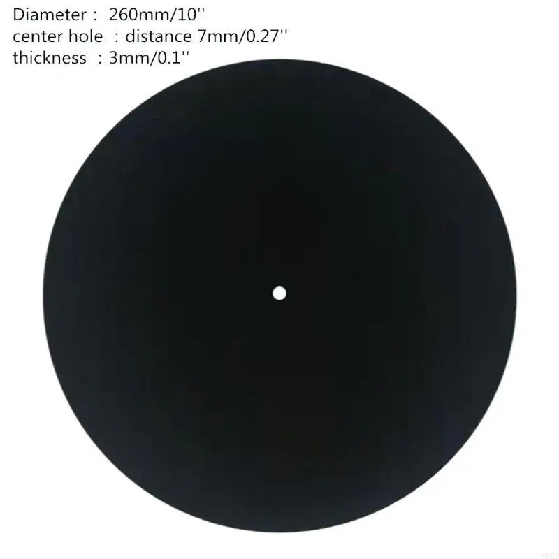 

10" Anti-Static Felt Platter Turntable Mat Anti-Vibration Slipmat Audiophile