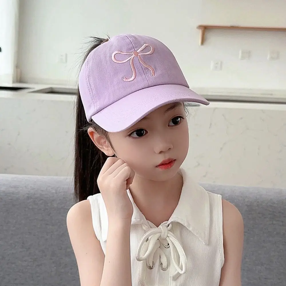 Korean Style Half Empty Top Hat Bow Shading Hat Summer Kid Sunhat No Top Beach Hat Anti-UV Sun Hat Children's Visor Hat Girls