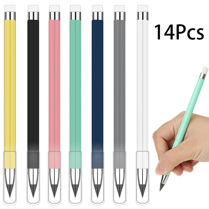 14-delig Infinity Pencil Everlasting Inktloos potlood Oneindig potlood Briefpapier voor kinderen Student Werknemer Schrijven Tekening