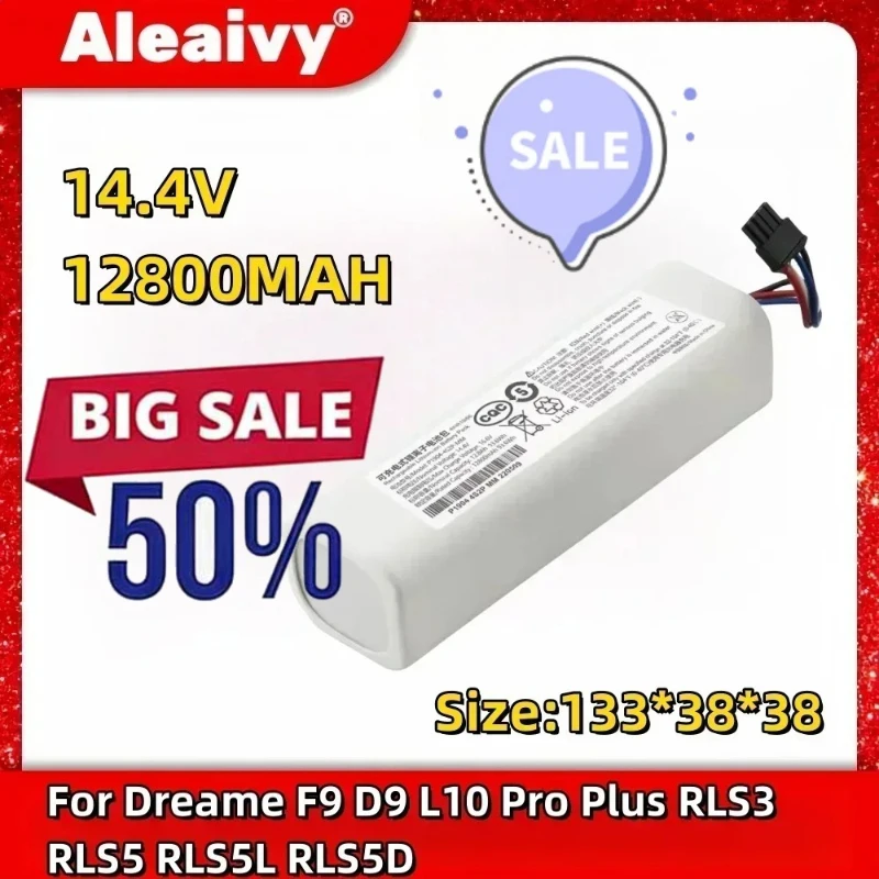 

4INR19/66-2 14.4V 5200/6500/12800mAh Li-ion Rechargeable Battery Pack for Dreame D9 Pro L9 L10 Z10 Pro Vacuum Cleaner Battery